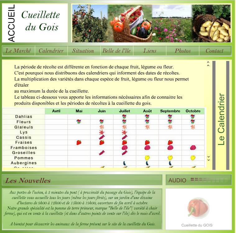 la cueillette du gois - vente au details de fruits et legumes a noirmoutier